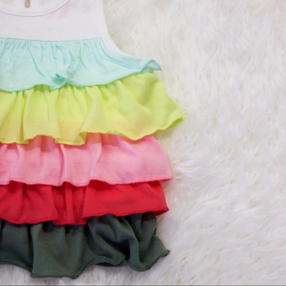 NWT Joe Fresh Multicolor Sleeveless Ruffle Dress - Picture 4 of 4